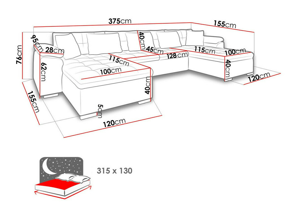 Kotna garnitura Comfivo 111 (Matana 17 + Matana 17 + Evo 27)