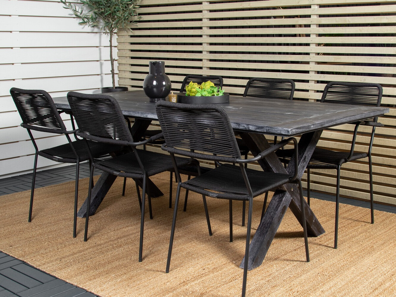 Komplet mize in stolov Dallas 2872