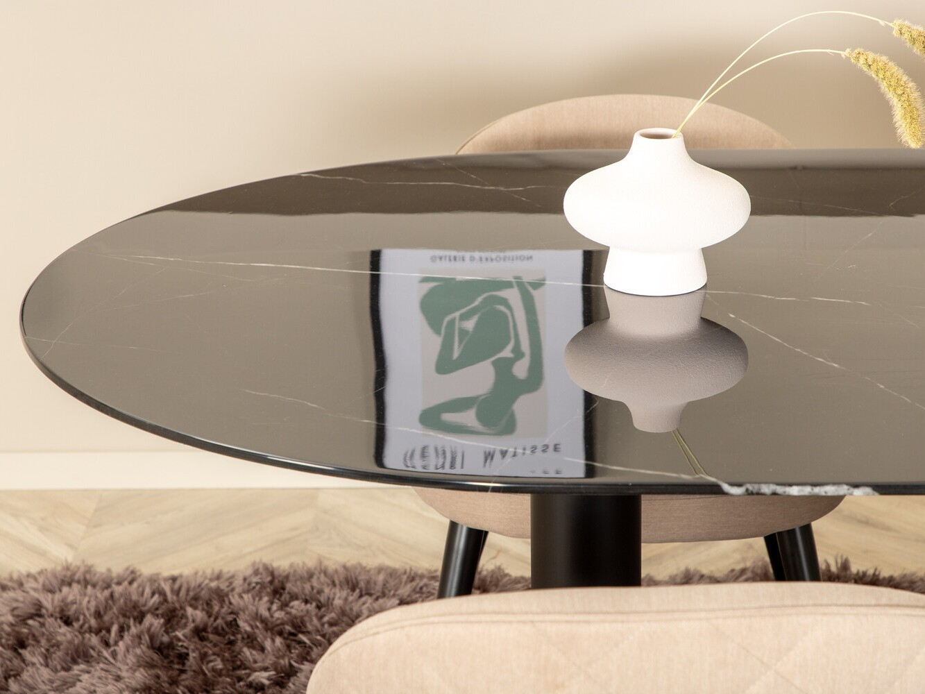 Jedilniški komplet Dallas 3068 (Beige + Črna)