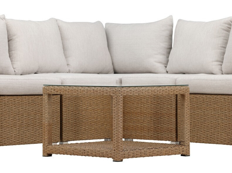 Komplet vrtnega pohištva Dallas 772 (Rjava + Bela)