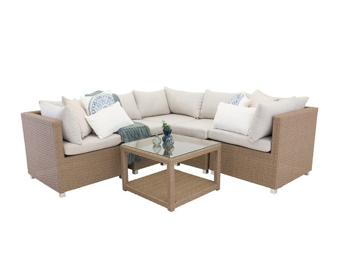 Komplet vrtnega pohištva Dallas 772 (Rjava + Bela)