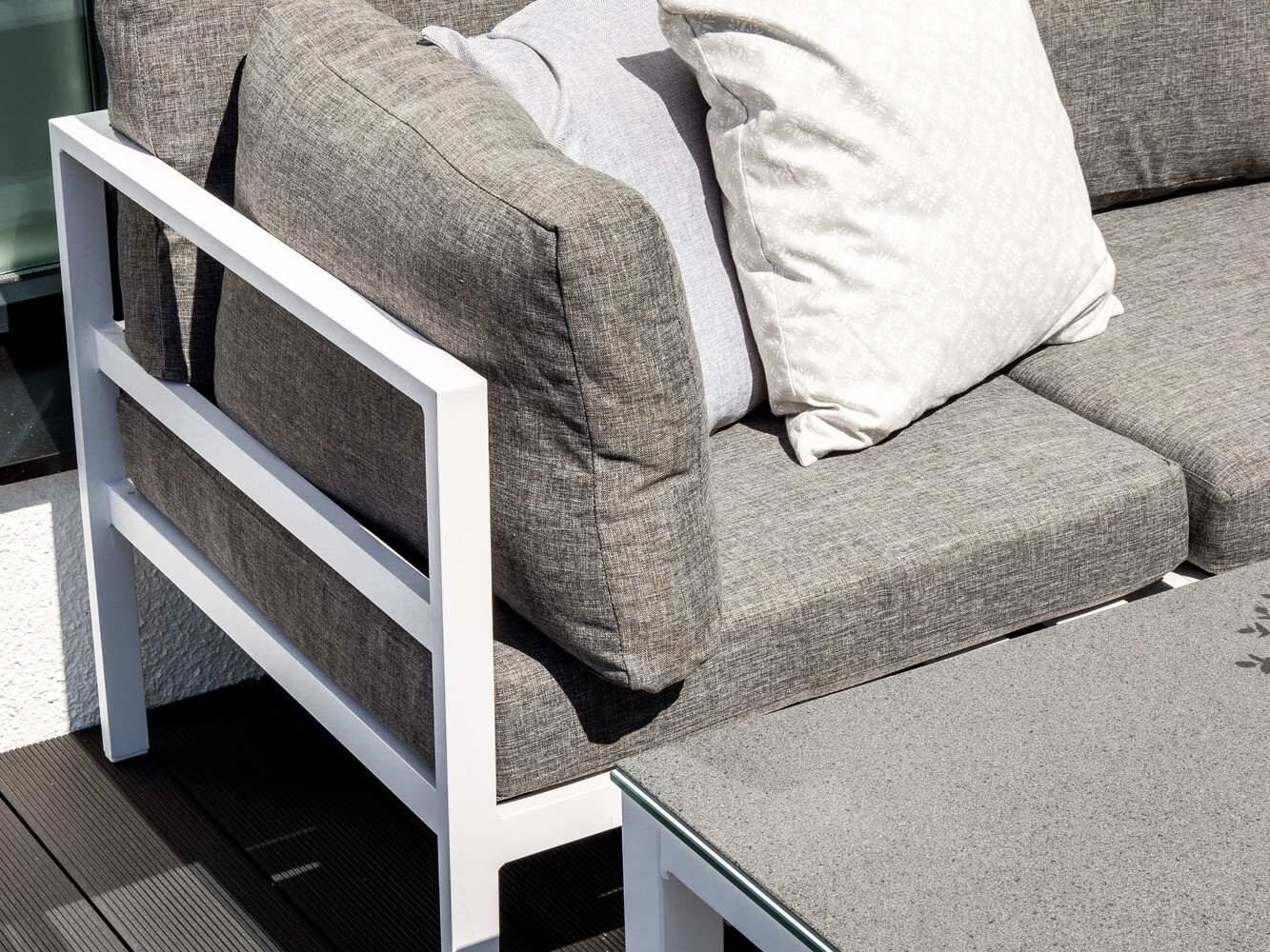 Vrtni fotelj Dallas 767 (Siva + Bela)