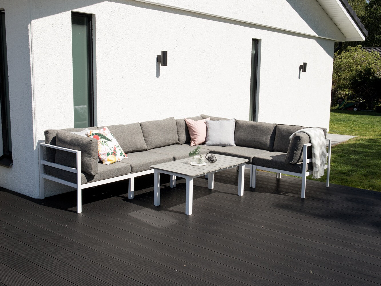 Vrtni fotelj Dallas 767 (Siva + Bela)