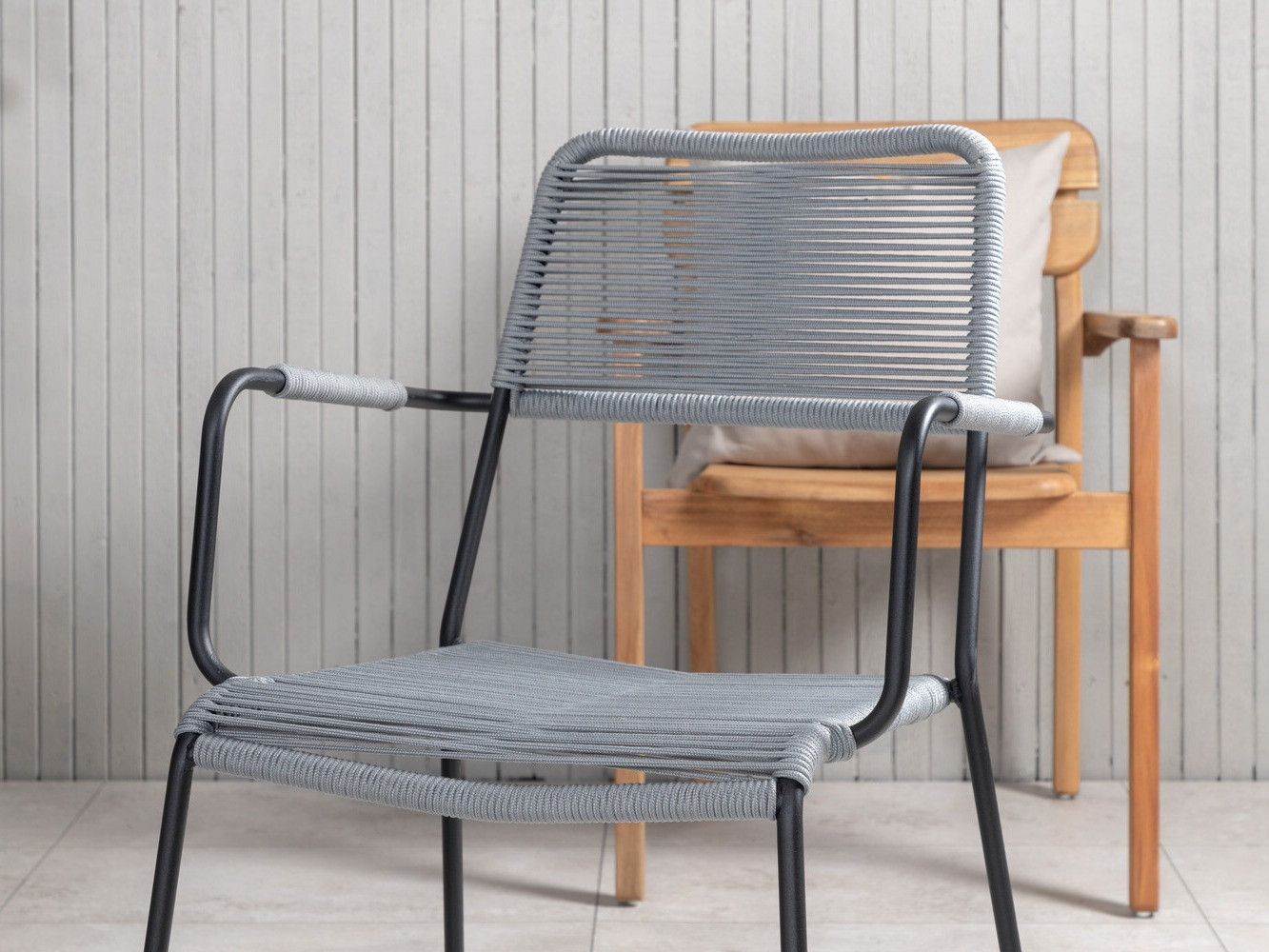 Komplet mize in stolov Dallas 2992 (Siva + Črna)