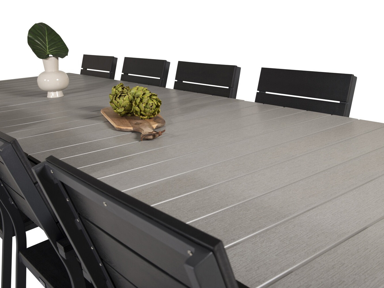 Komplet mize in stolov Dallas 3028 (Črna + Siva)