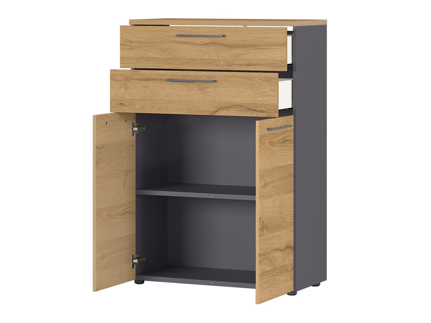 Komoda Eliromo 103 (Grafit + Hrast Grandson)