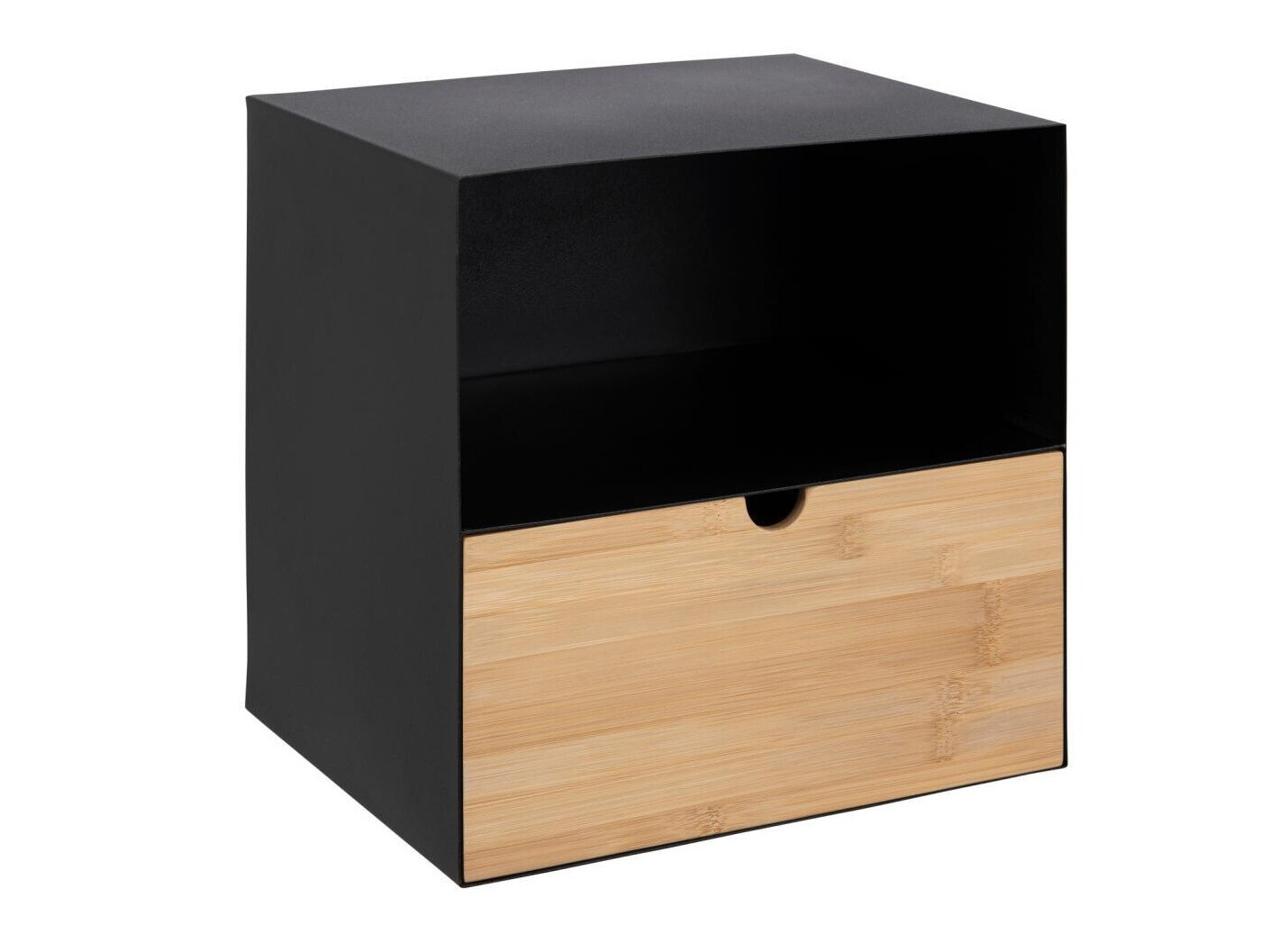 Nočna omarica Norsica 375 (Črna + Svetel les)