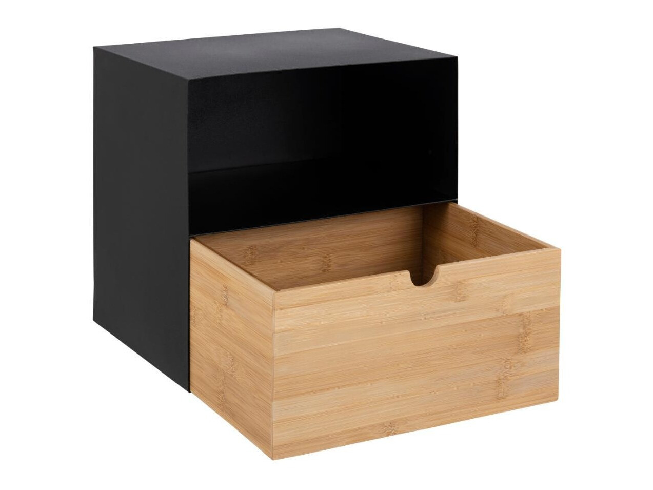 Nočna omarica Norsica 375 (Črna + Svetel les)