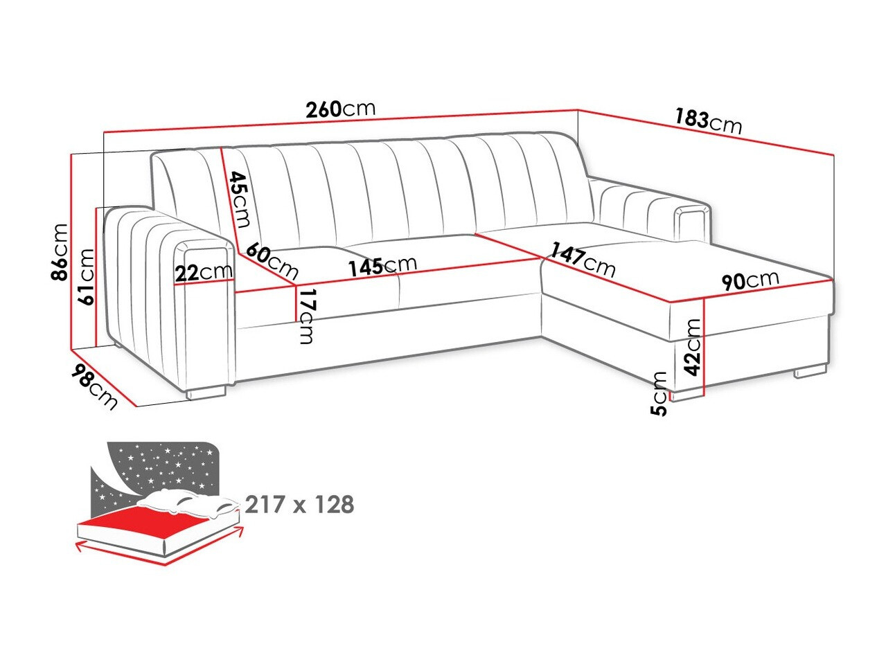 Kotna garnitura Columbus 166 (Manila 35)