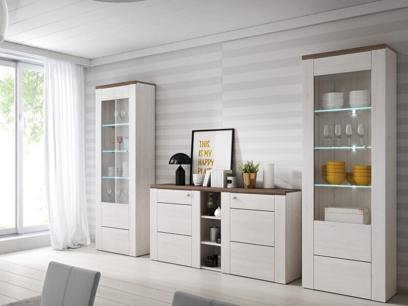 Regal Salelbo 102 (Svetel sibirski macesen + Tartuf hrast)