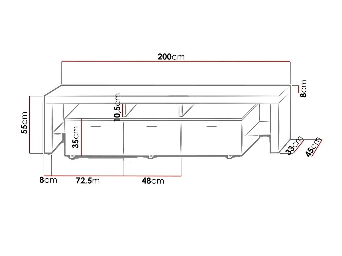 TV-omarica Arbor (Bela + Sijaj bela)