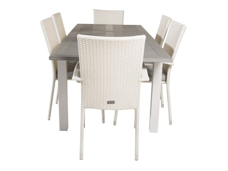 Komplet mize in stolov Dallas 2258 (Bela + Siva)