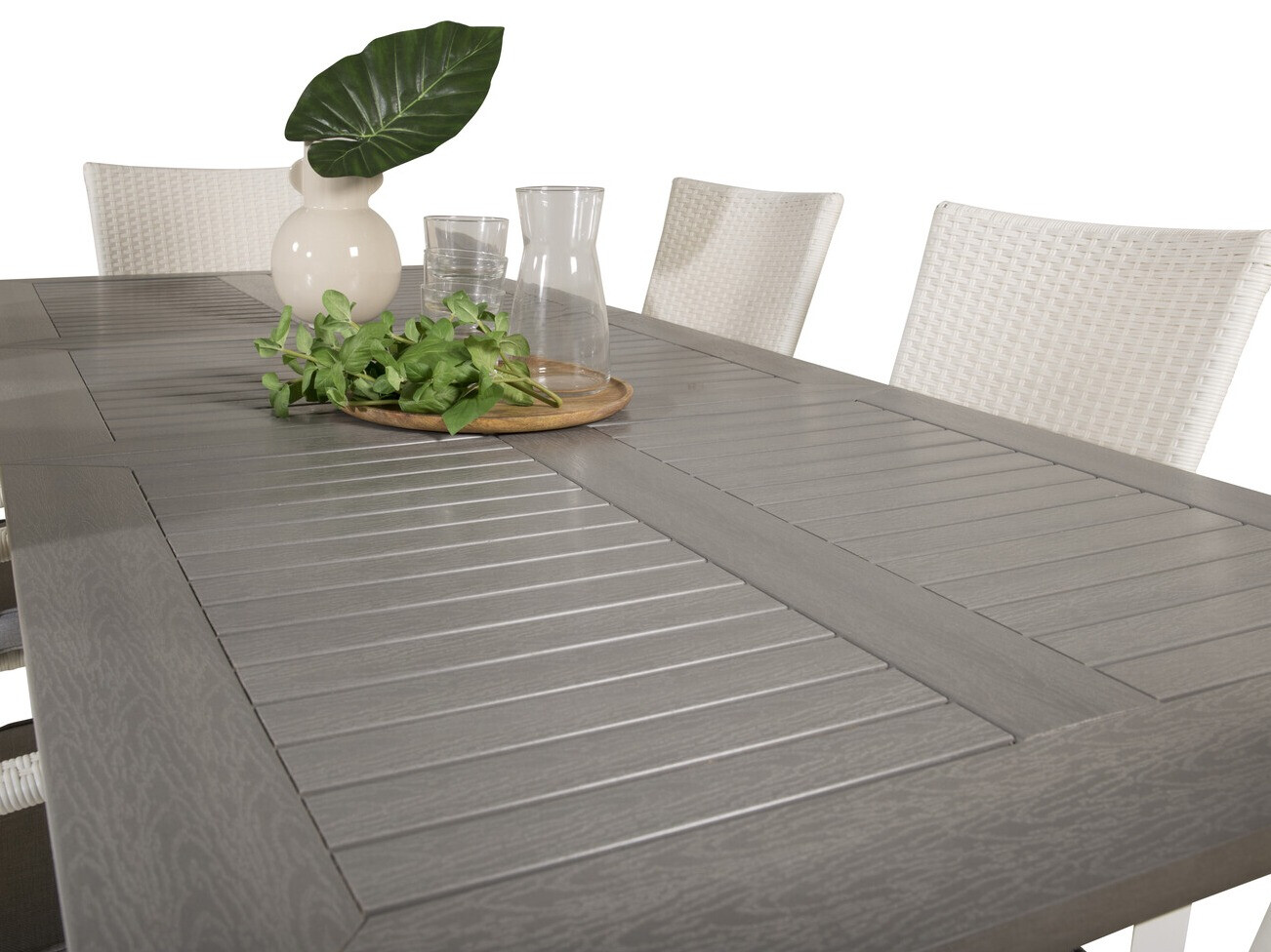 Komplet mize in stolov Dallas 2258 (Bela + Siva)