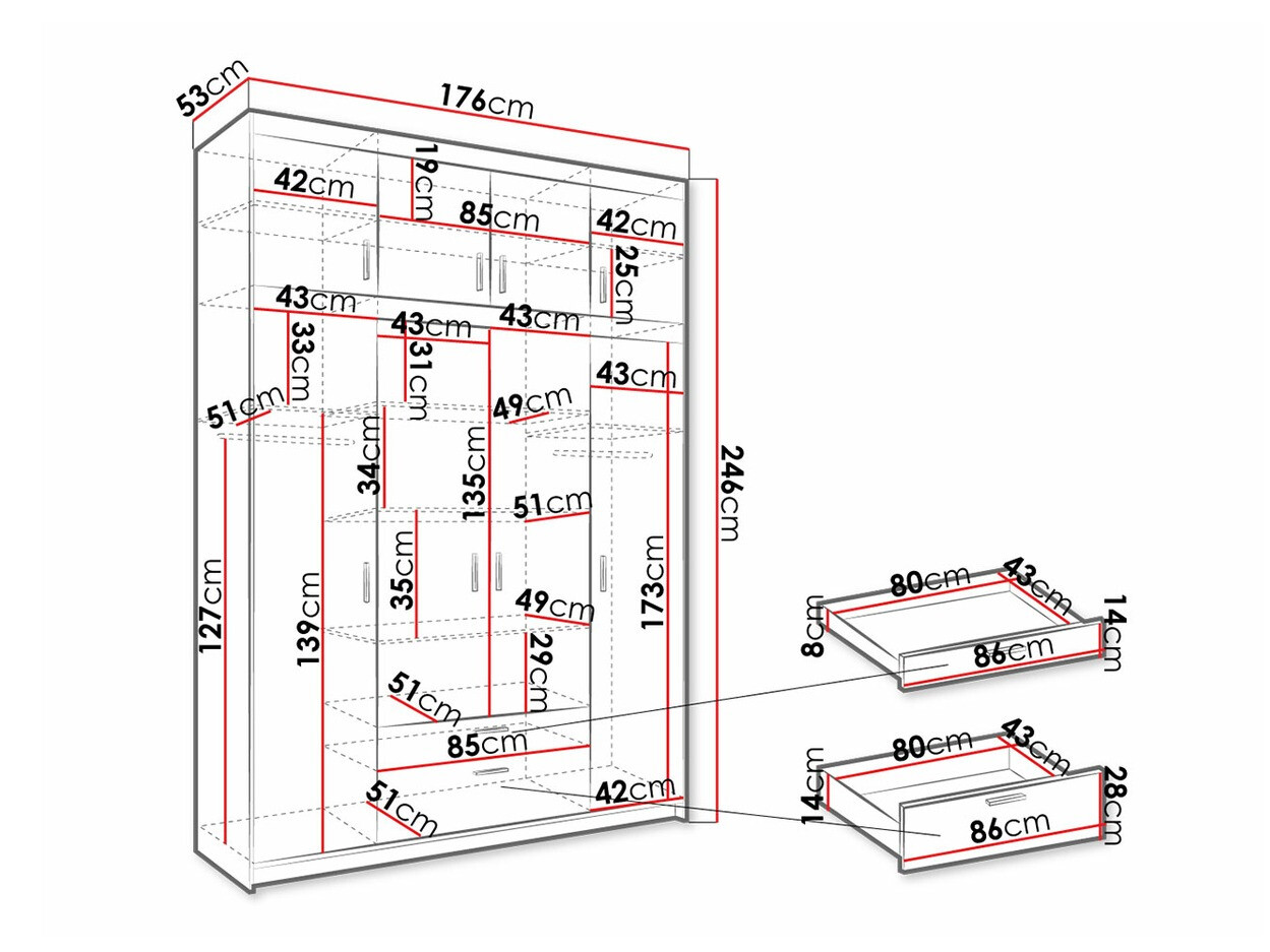 Garderobna omara Novduni 106 (Bela)