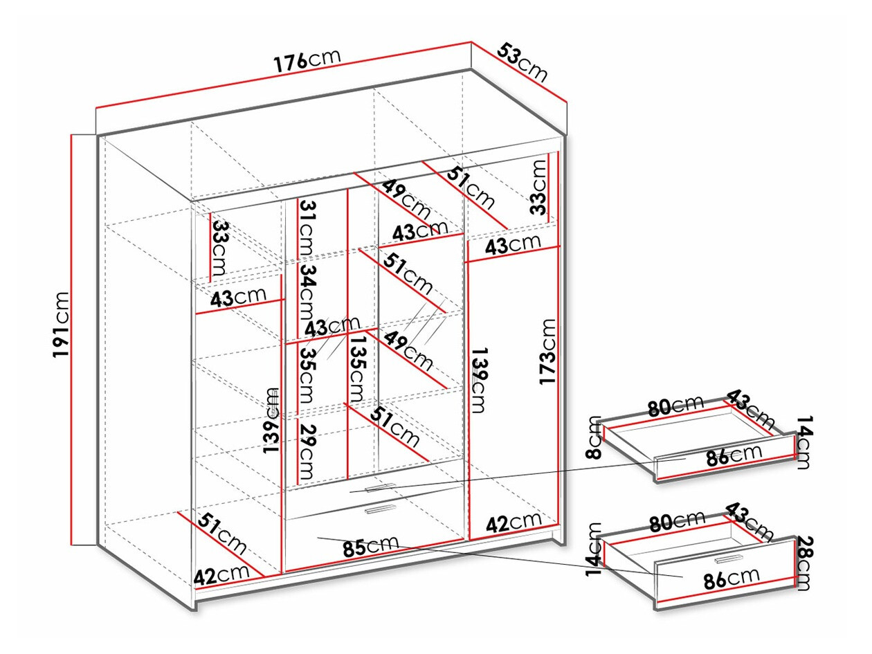 Garderobna omara Novduni 108 (Bela)