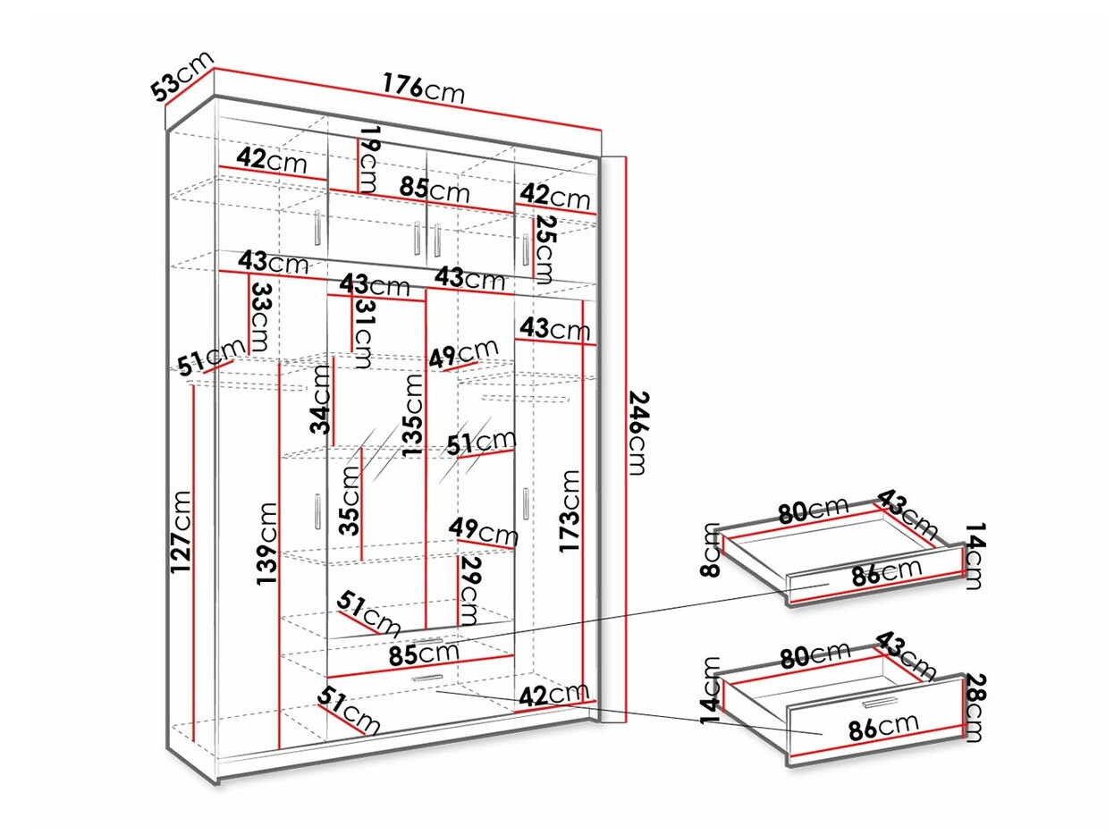 Garderobna omara Novduni 109 (Bela)