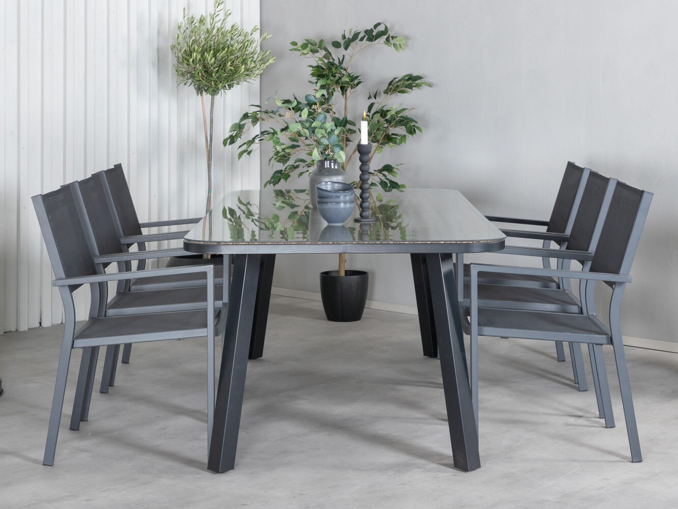 Komplet mize in stolov Dallas 760