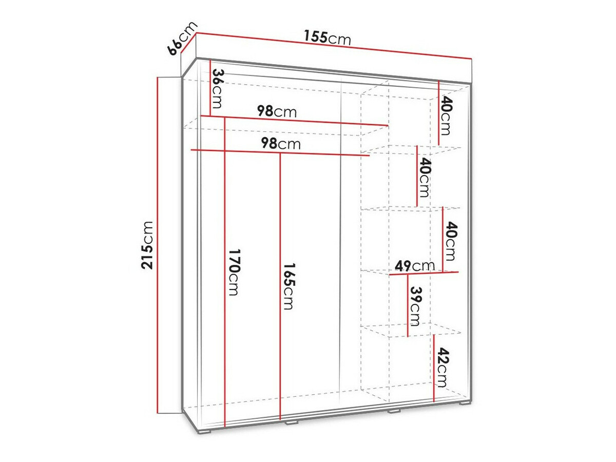 Garderobna omara Murrieta 100 (Bela)