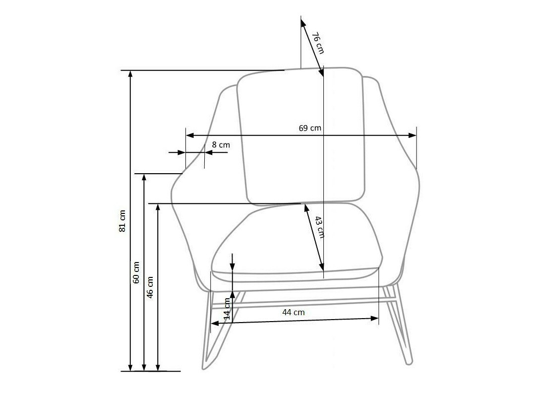 Fotelj Houston 846 (Turkizna + Zlata)