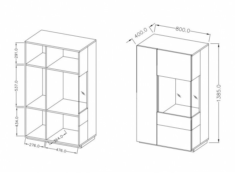 Dnevni prostor Livlore 109 (Matera siva + Wotan hrast)