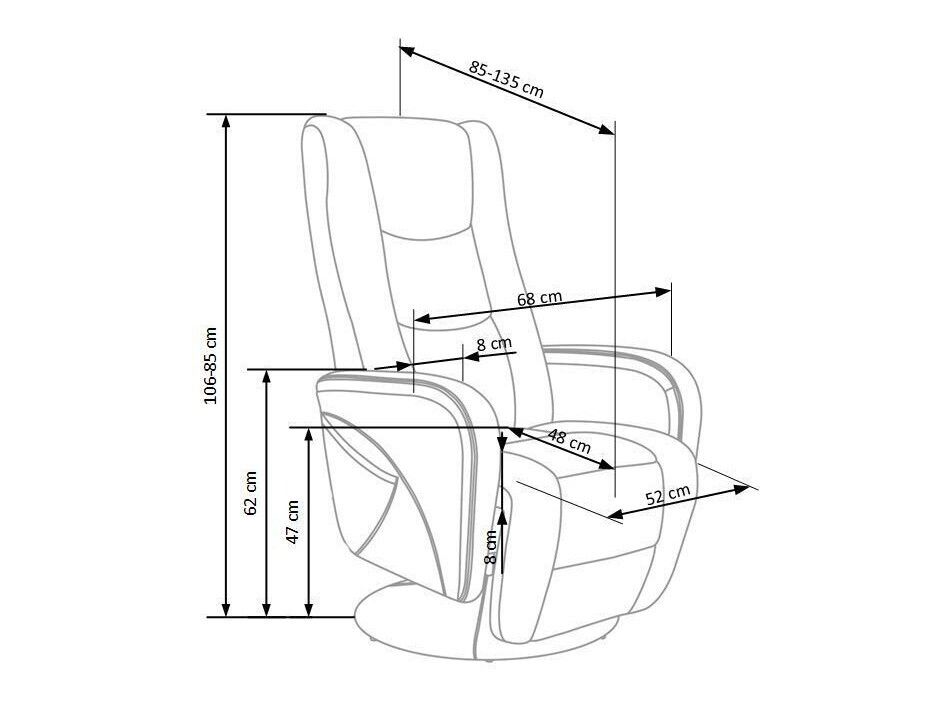 Fotelj s počivalnikom Houston 1085 (Bež)