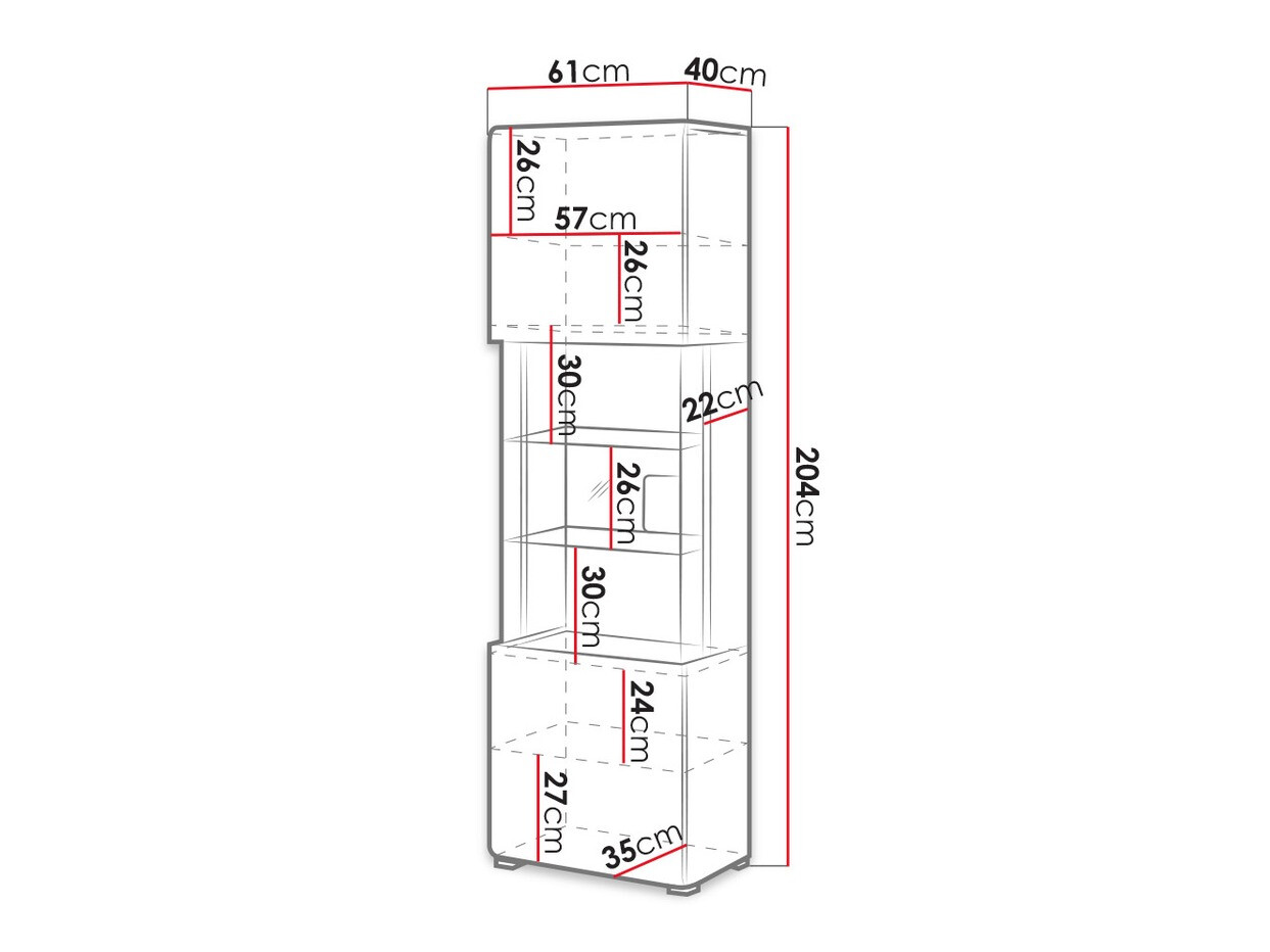 Regal Torsone 103 (Antracit + Gloss antracit + Hrast Grandson)