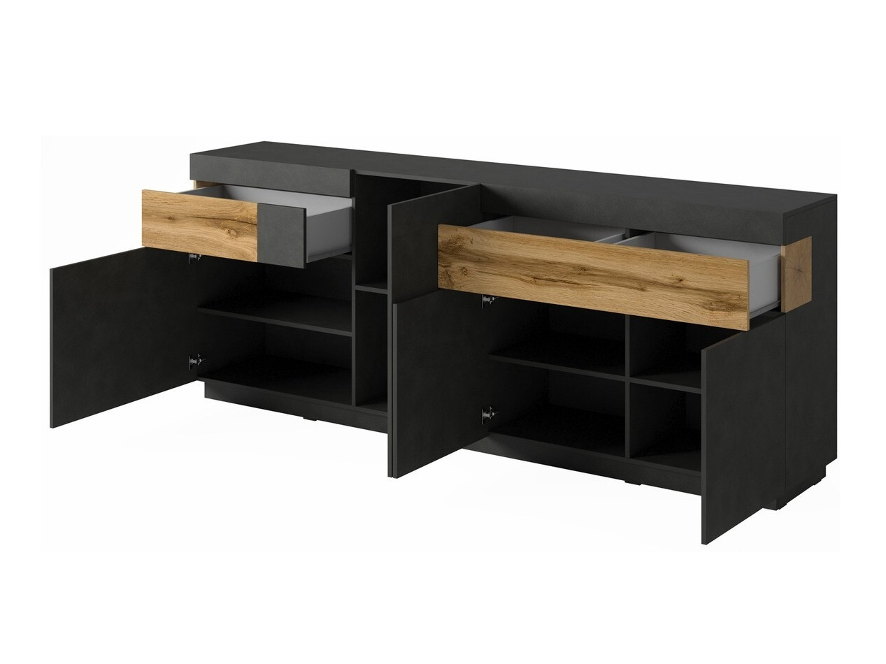 Dnevni prostor Livlore 108 (Matera siva + Wotan hrast)