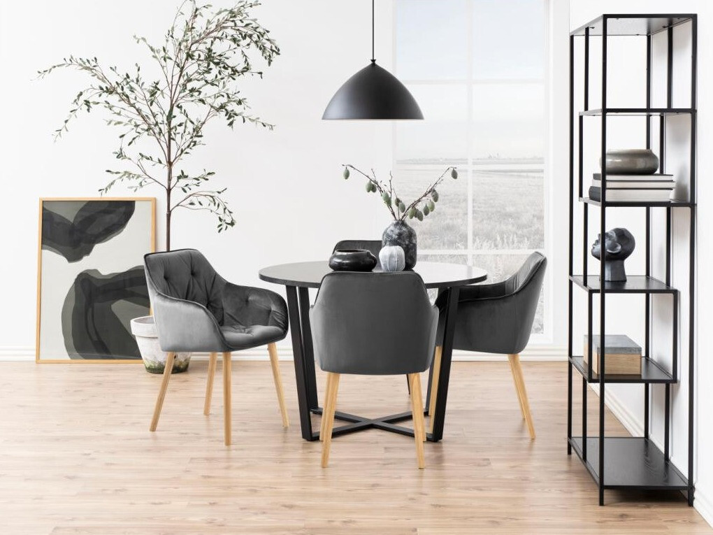 Stol Norsica 489 (Temno siva + Svetel les)