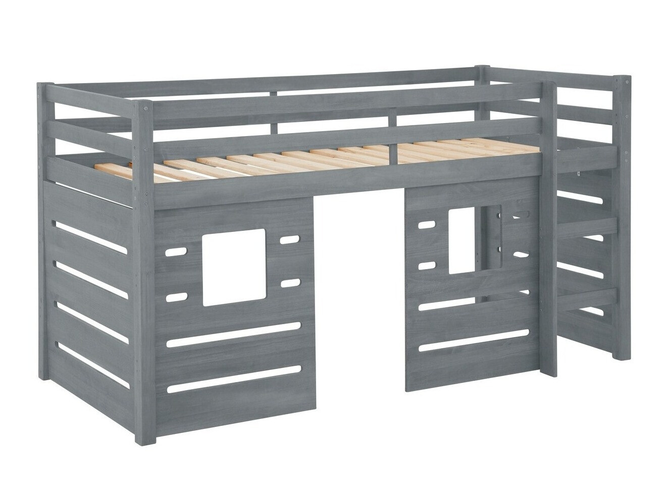 Visoka postelja Ruvfiva 104 (Siva)