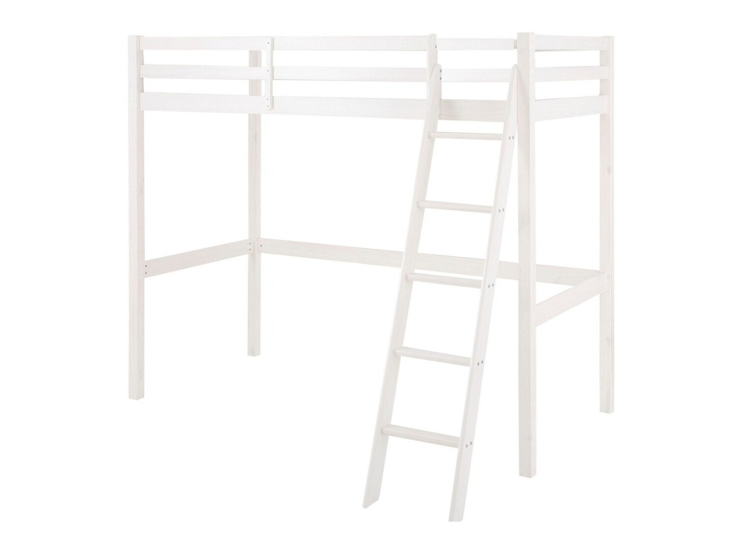 Visoka postelja Ruvfiva 105 (Bela)