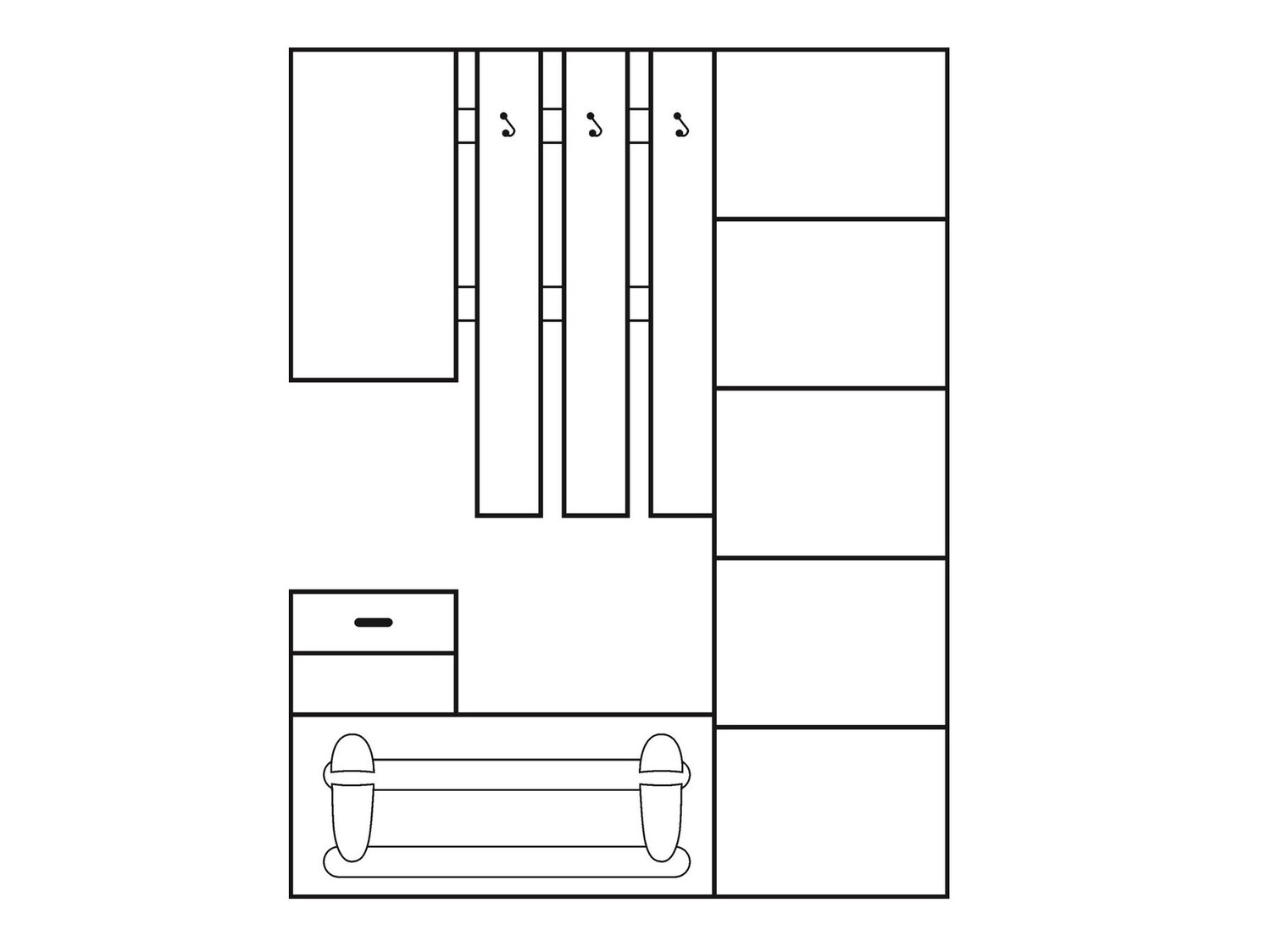 Komplet za predsobo Gilroy 106 (Craft Tabaco hrast + Krema)