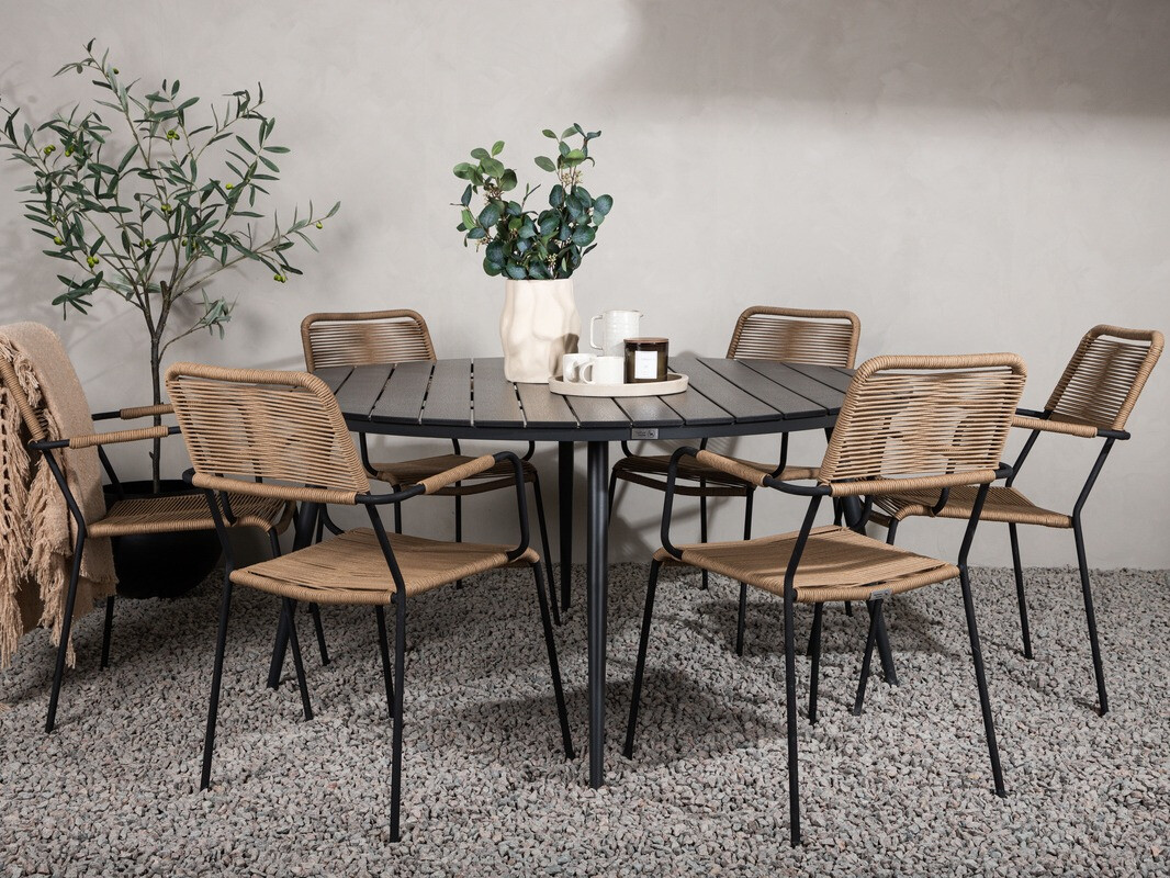 Vrtna miza Dallas 2832 (Črna)