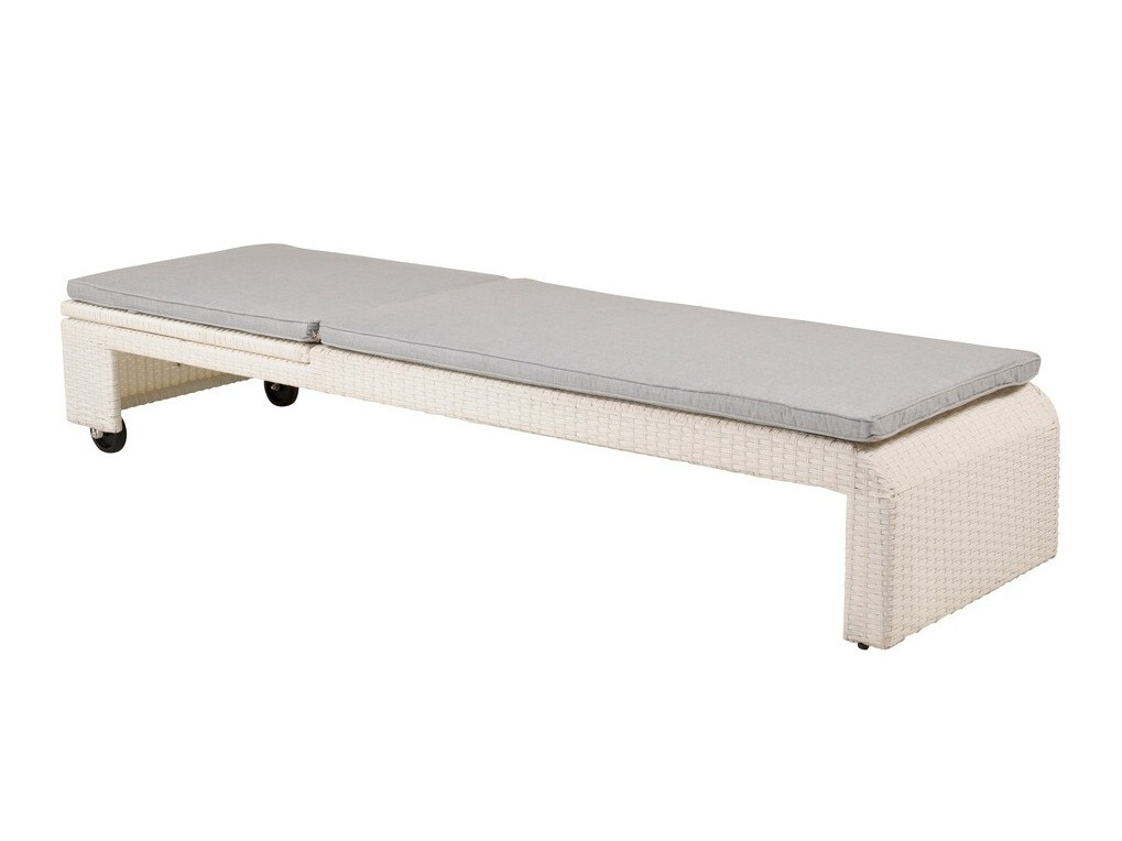 Vrtni ležalnik Dallas 771 (Bela + Siva)