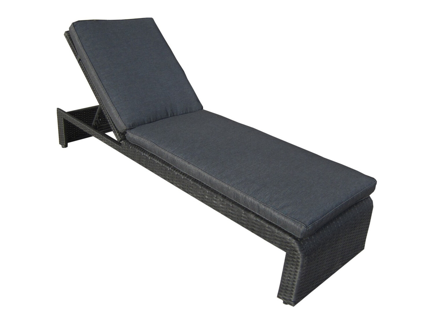 Vrtni ležalnik Dallas 771 (Črna + Siva)