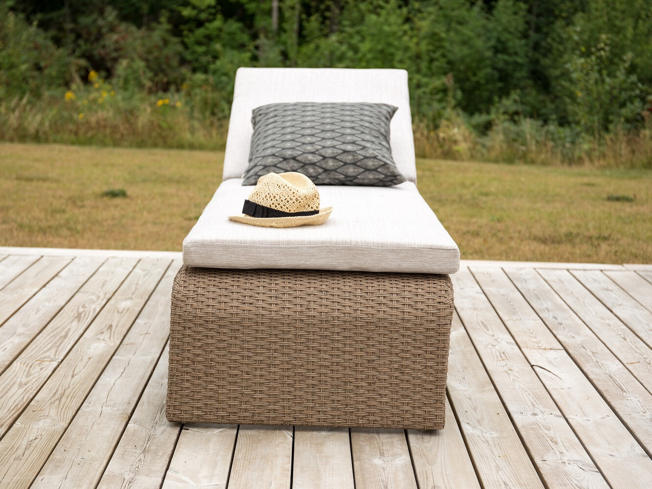 Vrtni ležalnik Dallas 771 (Svetlo rjava + Bež)