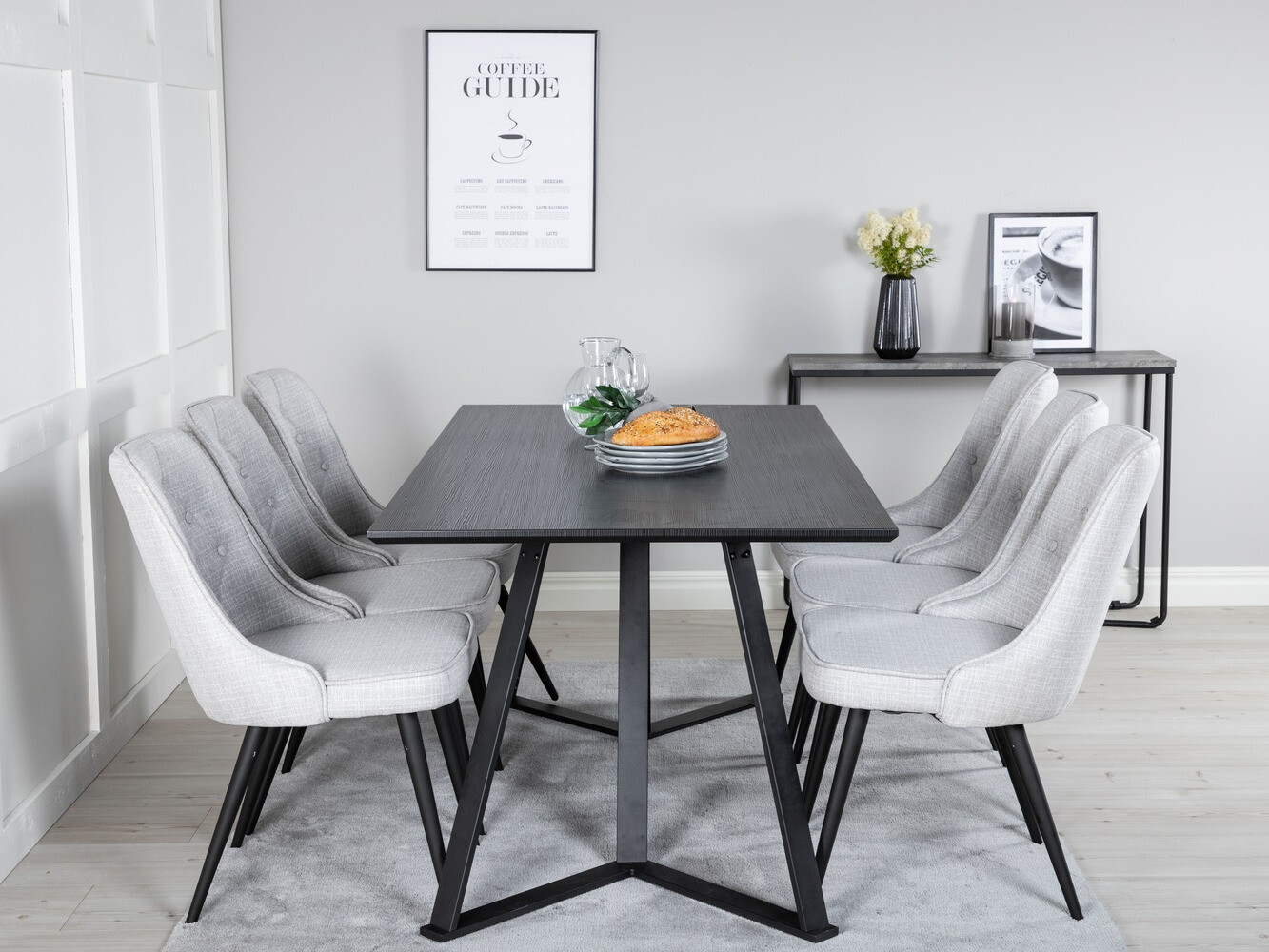 Jedilniški komplet Dallas 1629 (Siva)