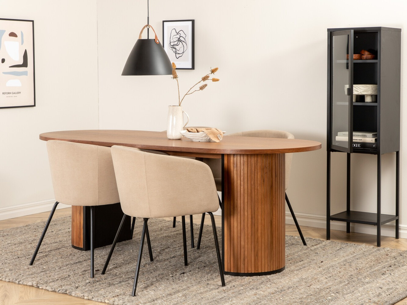 Jedilniški komplet Dallas 2749 (Bež + Črna)