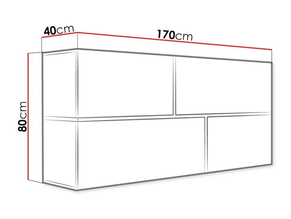 Stenska omarica Charlotte 100 (Bela + Sijaj bela + Sonoma hrast)