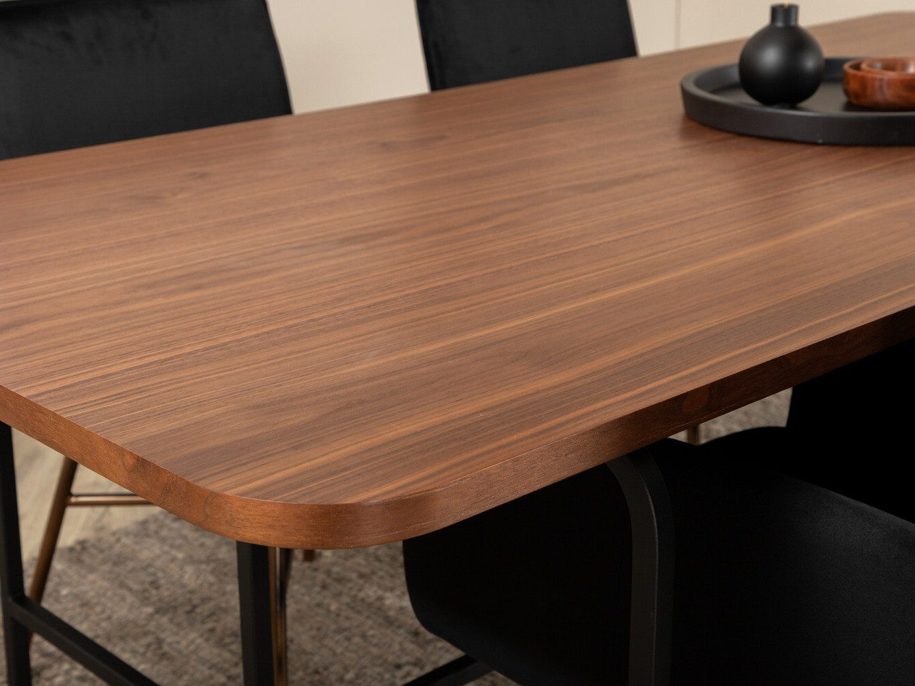 Jedilniški komplet Dallas 2789 (Črna + Baker)