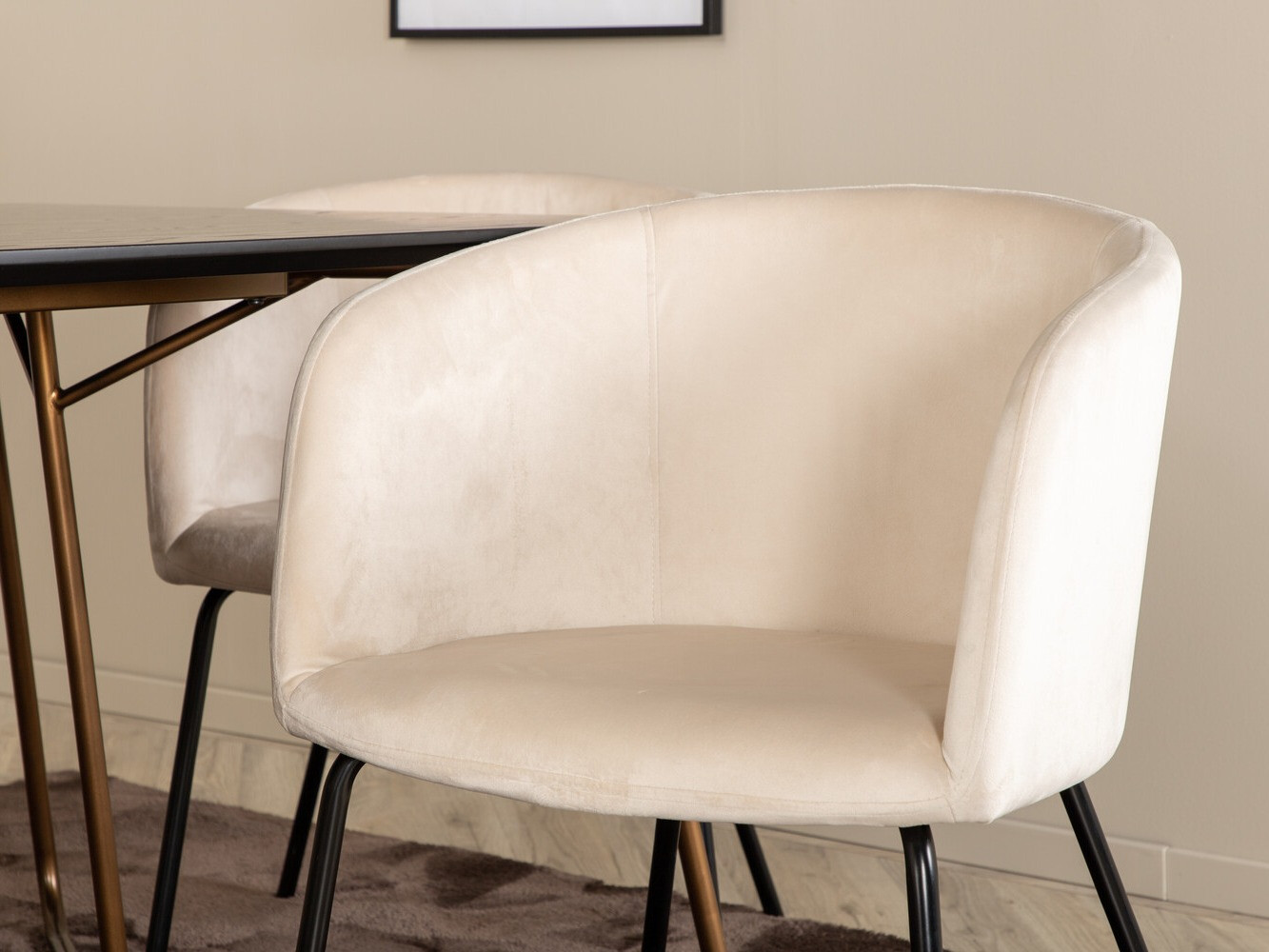 Jedilniški komplet Dallas 4191 (Krema + Črna)