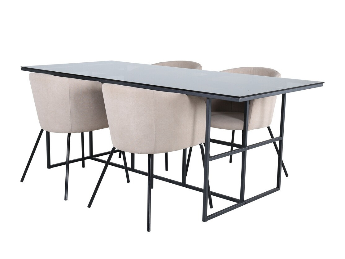 Jedilniški komplet Dallas 3044 (Krema + Črna)