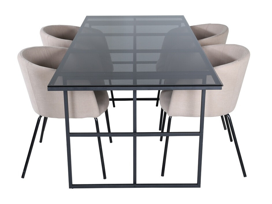 Jedilniški komplet Dallas 3044 (Krema + Črna)