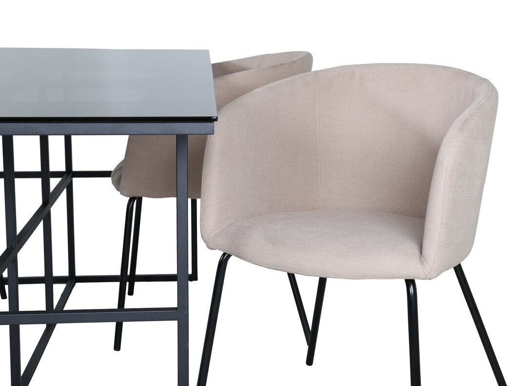 Jedilniški komplet Dallas 3044 (Krema + Črna)