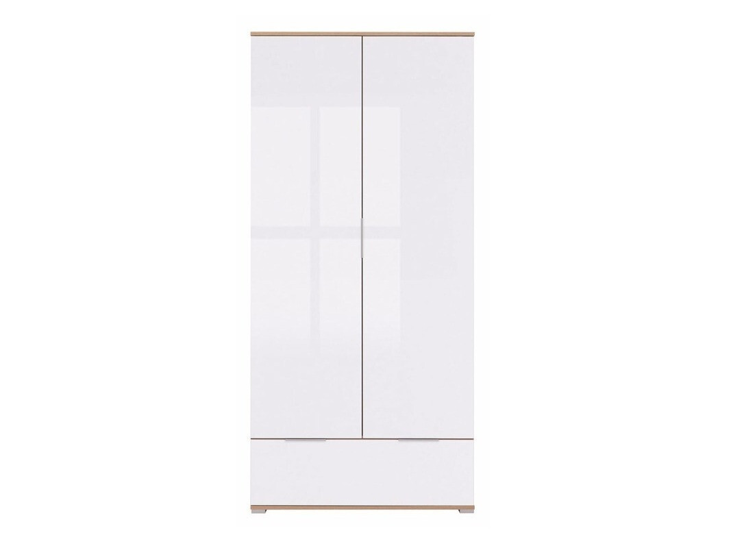 Garderobna omara Tivetra 111 (Wotan hrast + Sijaj bela)