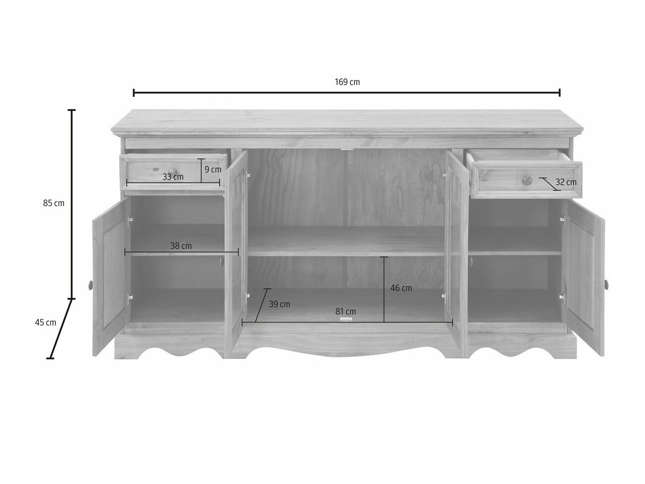 Komoda Fentivo 107 (Bela)