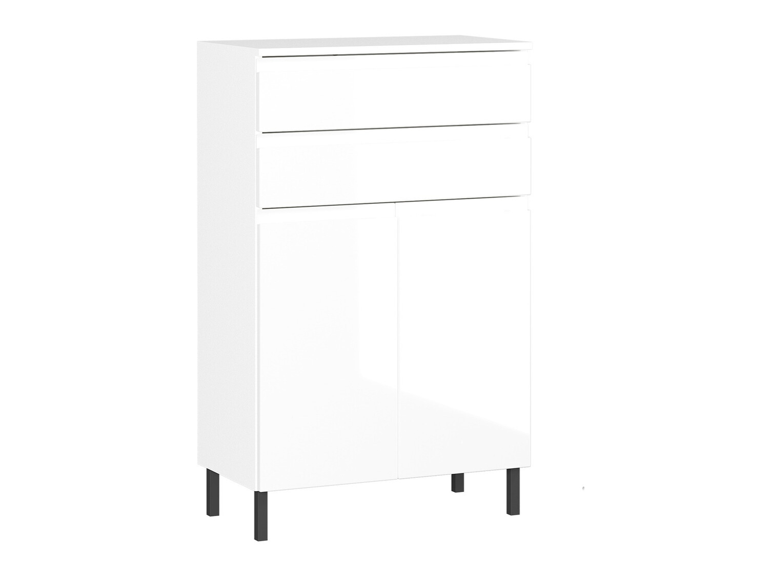 Prostostoječa Kopalniška omarica Talmira 104 (Bela + Sijaj bela)