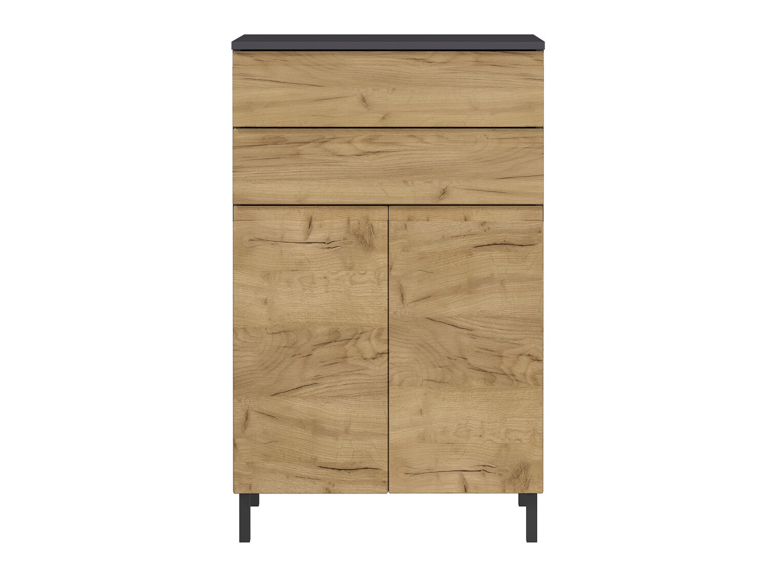 Prostostoječa Kopalniška omarica Talmira 104 (Grafit + Hrast Grandson)