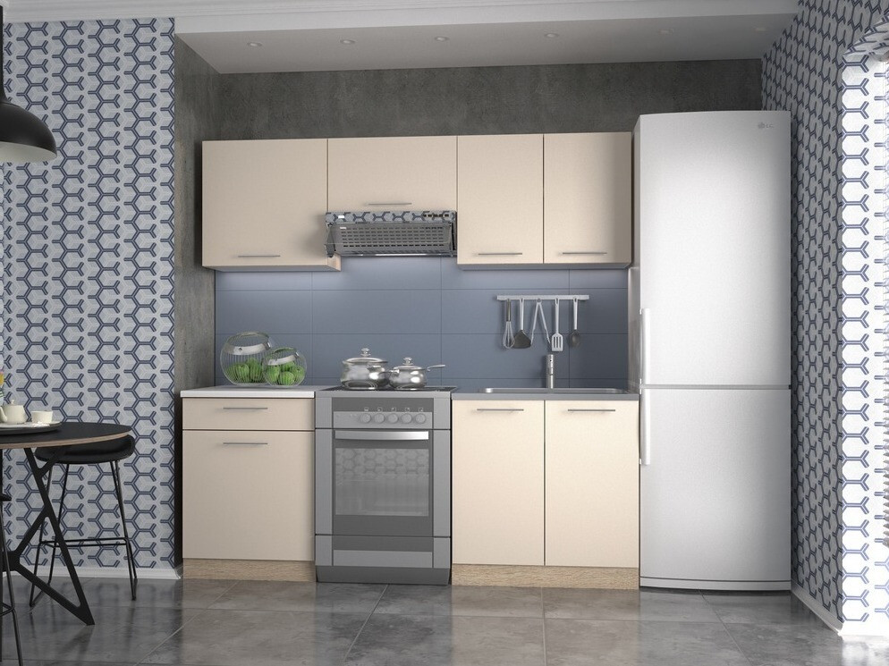 Kuhinjski blok Houston 857 (Krema + Sonoma hrast)