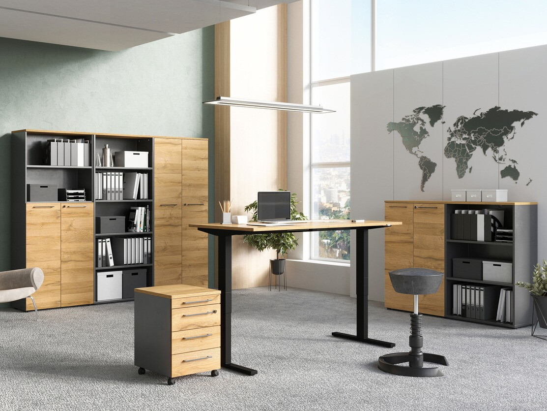 Predalnik Eliromo 107 (Grafit + Hrast Grandson)