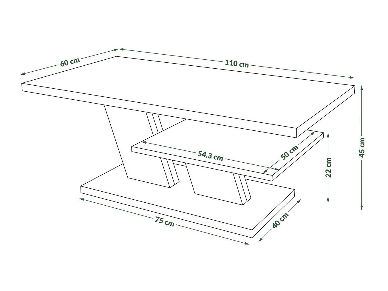 Klubska mizica Glendale 101